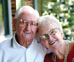 Photo of a couple smiling. Link to Life Stage Gift Planner Over Age 70 Situations.