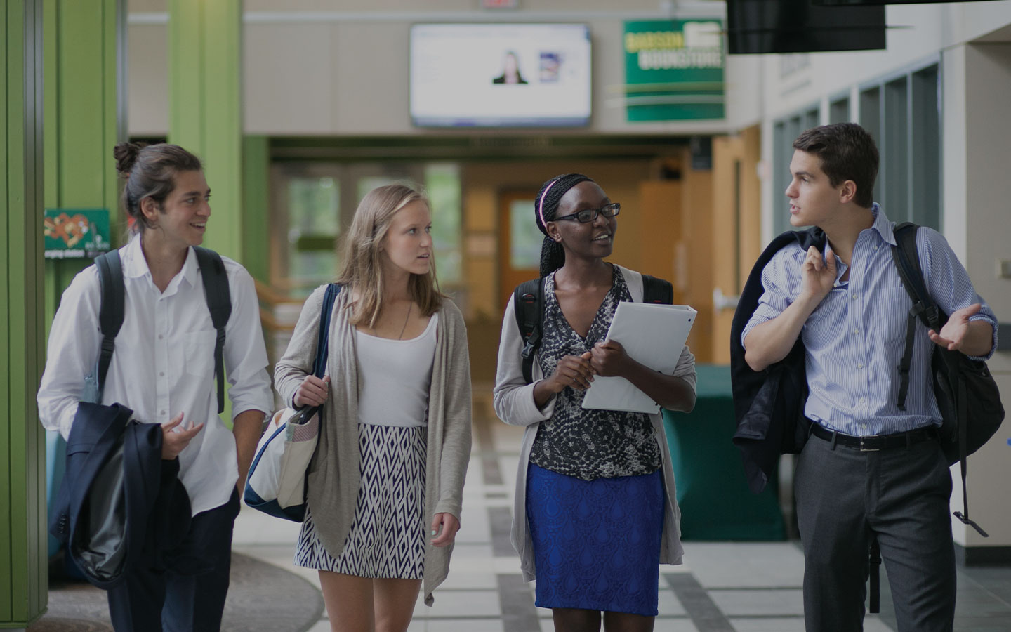 Photo of Babson students