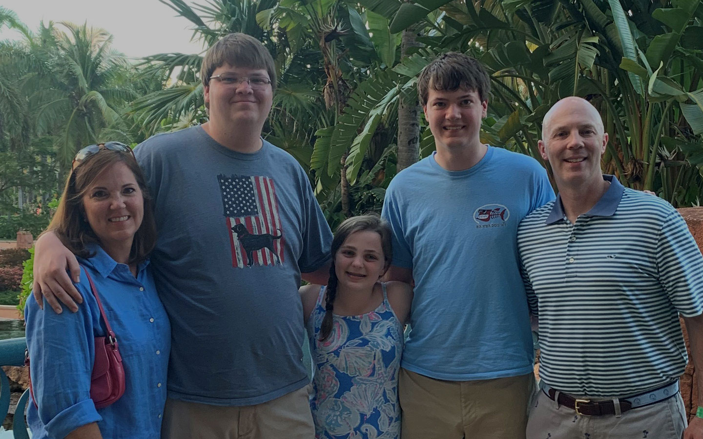 Photo of a family smiling